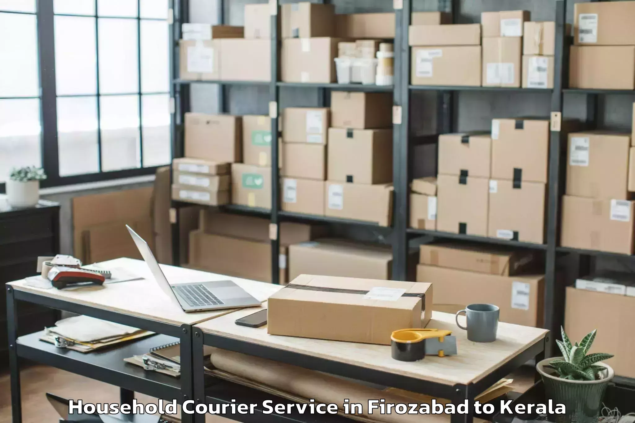 Trusted Firozabad to Edappal Household Courier